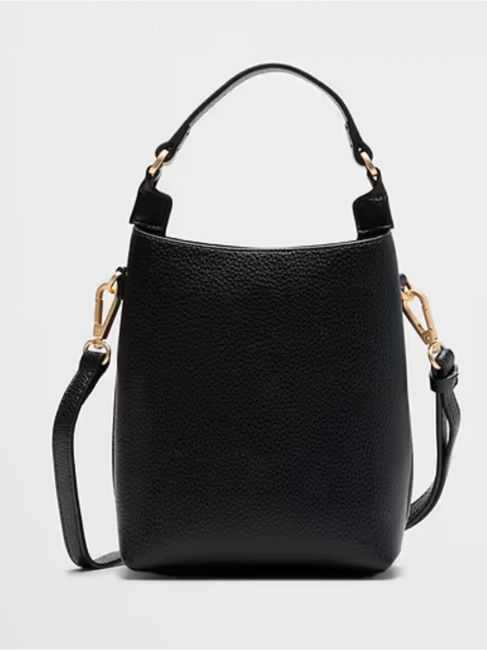Banana Republic Black Micro Mini Bucket Crossbody Bag NWT